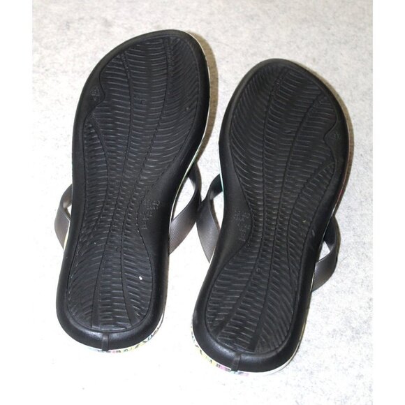 Rider Smoothie Sandals Floral Collen Wilcox Women's Black Flip Flops Size 10 US - Picture 8 of 8